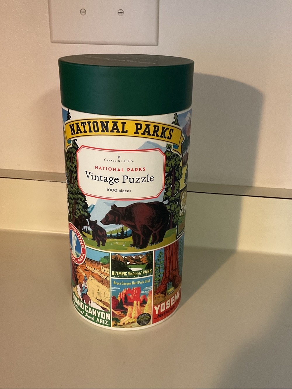 National Parks Vintage Jigsaw Puzzle in Canister 1000 pieces